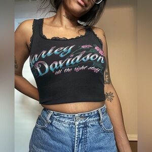 Vintage 80s Harley-Davidson Lace Tank — “All the Right Stuff”